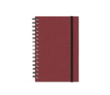 Notebook with Graph Paper, Red Metallic Journal, JournalBooks®, Wirebound Journal