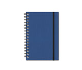 Notebook with Graph Paper, Blue Linen Journal, JournalBooks®, Wirebound Journal