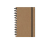 Notebook with Graph Paper, Brown Linen Journal, JournalBooks®, Wirebound Journal