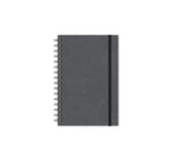 Notebook with Graph Paper, Silver Carbon Fiber Journal, JournalBooks®, Wirebound Journal