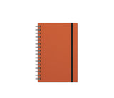Notebook with Graph Paper, Orange Matte Journal, JournalBooks®, Wirebound Journal